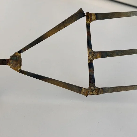 Metal “Peace” Sign with Gold Accents - Picture 2 of 3